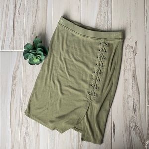 Green skirt